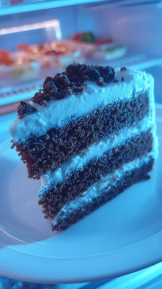 A piece of cake on a plate photo