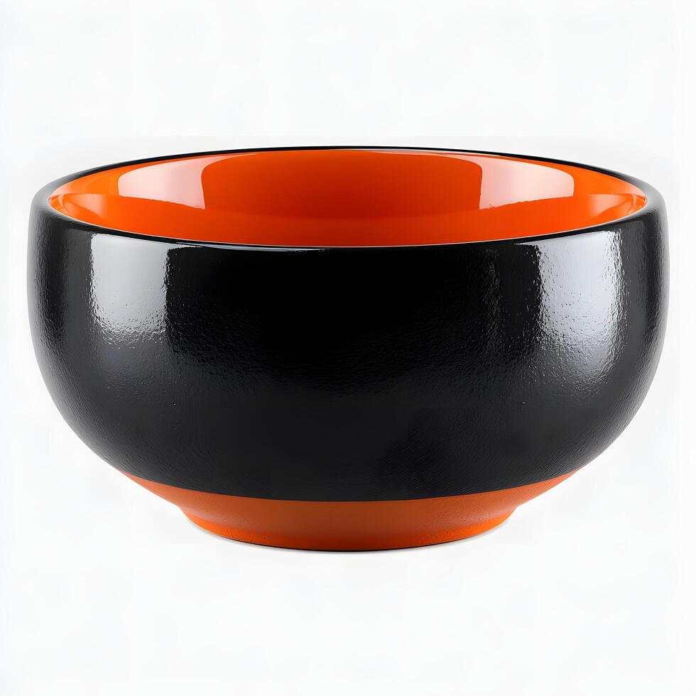 A black and orange bowl photo