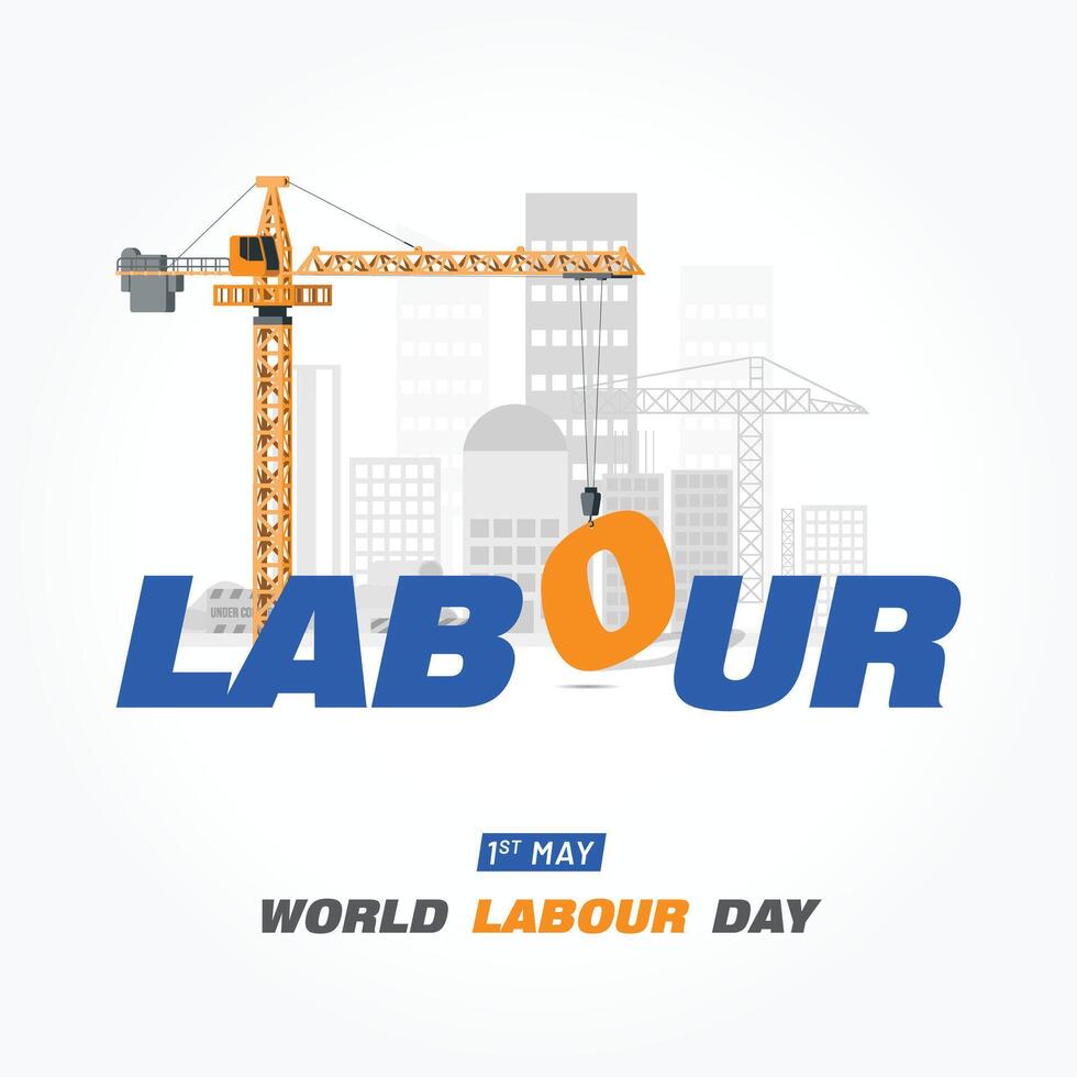 happy Labour day or international workers day illustration. labor day and may day celebration design vector