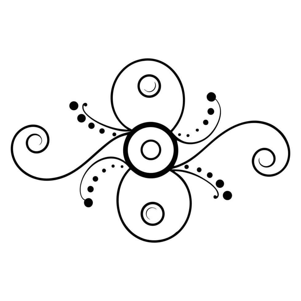 A black and white drawing of a flower vector