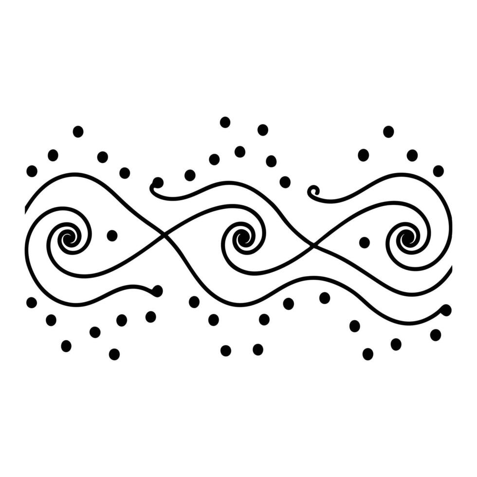 A black and white drawing of a wave pattern vector