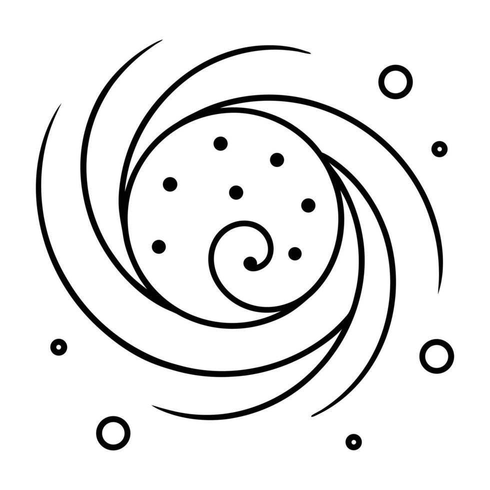 Calligraphy circle spiral design elements vector