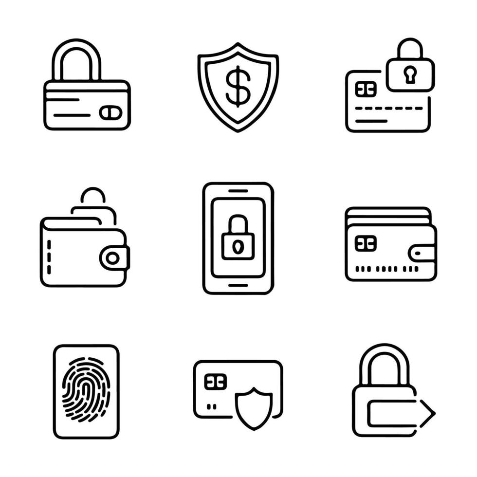 Safe Payment Method Icons for E-commerce vector