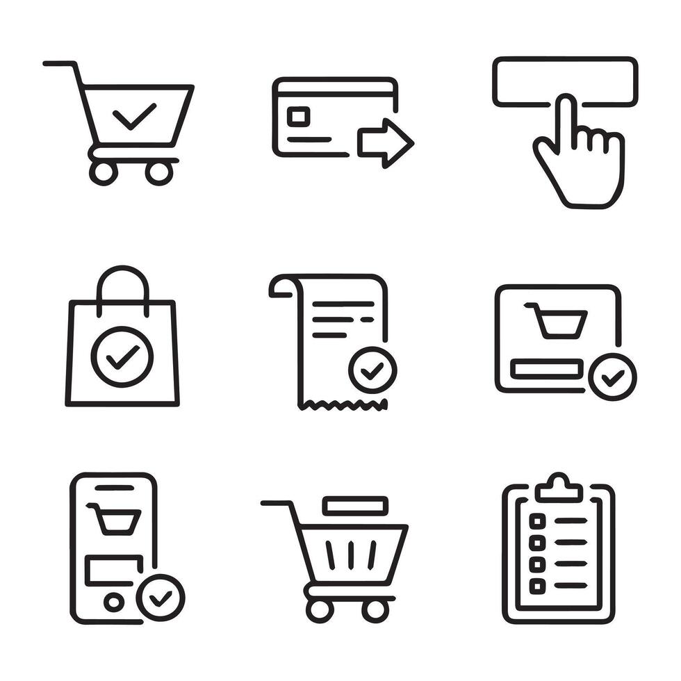 Payment and Order Completion Icons Pack vector