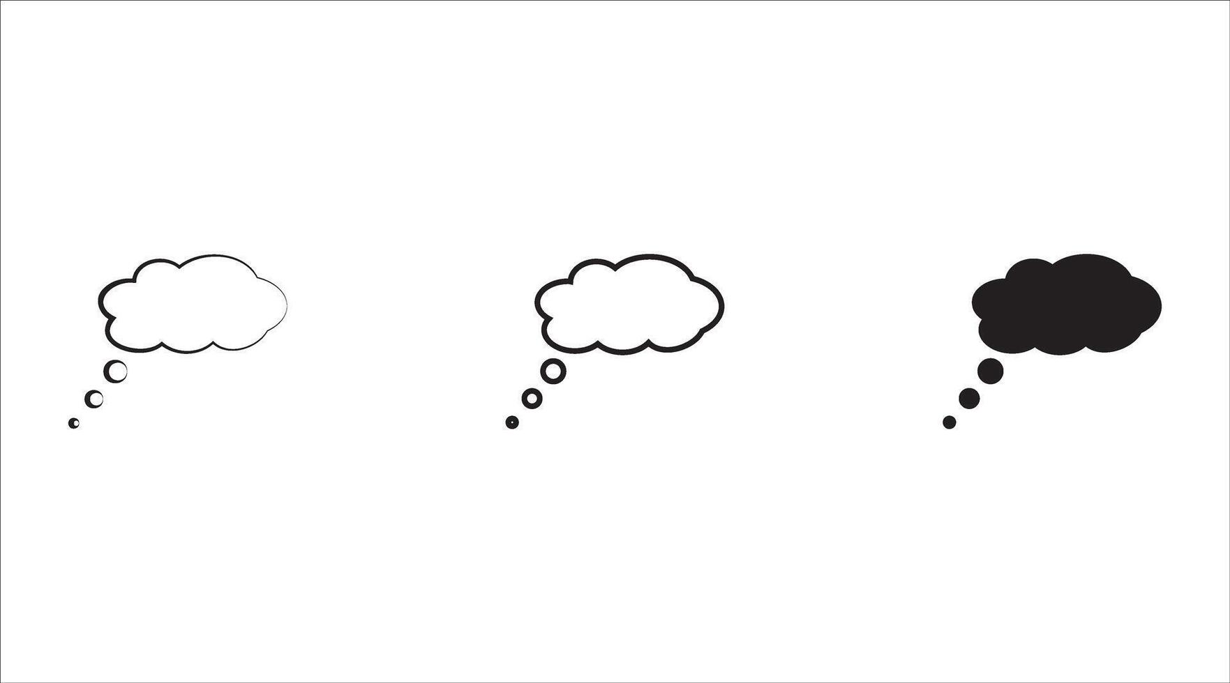 Think bubble isolated on white background icon set. Trendy think bubble in flat style. Modern template for social network and label vector