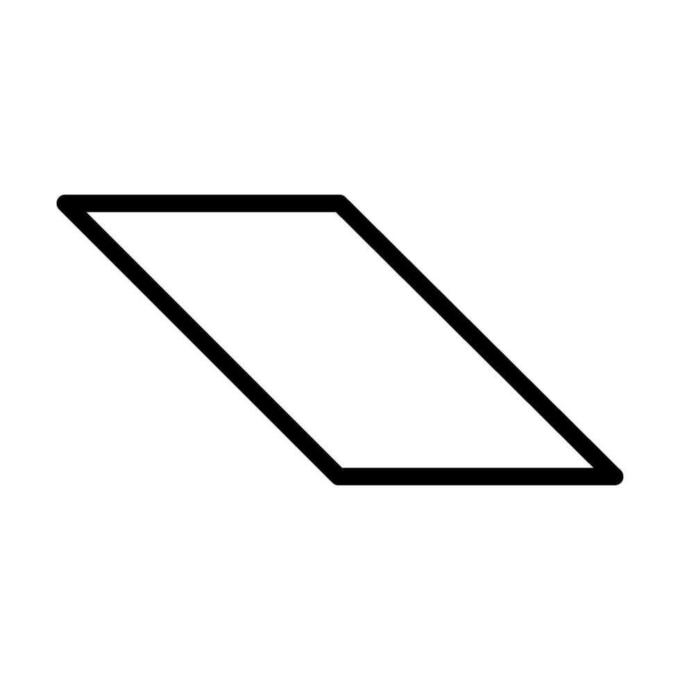 parallelogram shape illustration graphic. basic shape perfect for preschool learning for children and good for mathematics., eps 10 vector