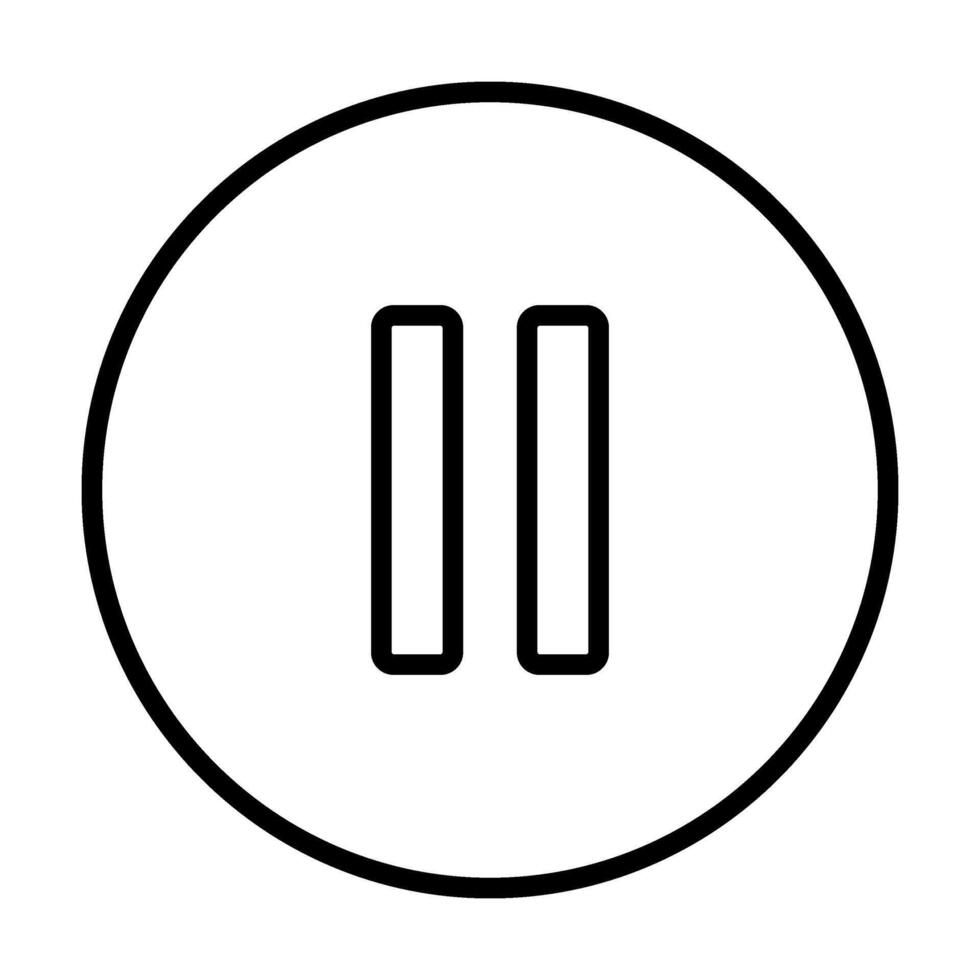Pause icon, illustration. Flat design style. pause icon illustration isolated on white background, pause icon Eps10. pause icons graphic design symbols. vector