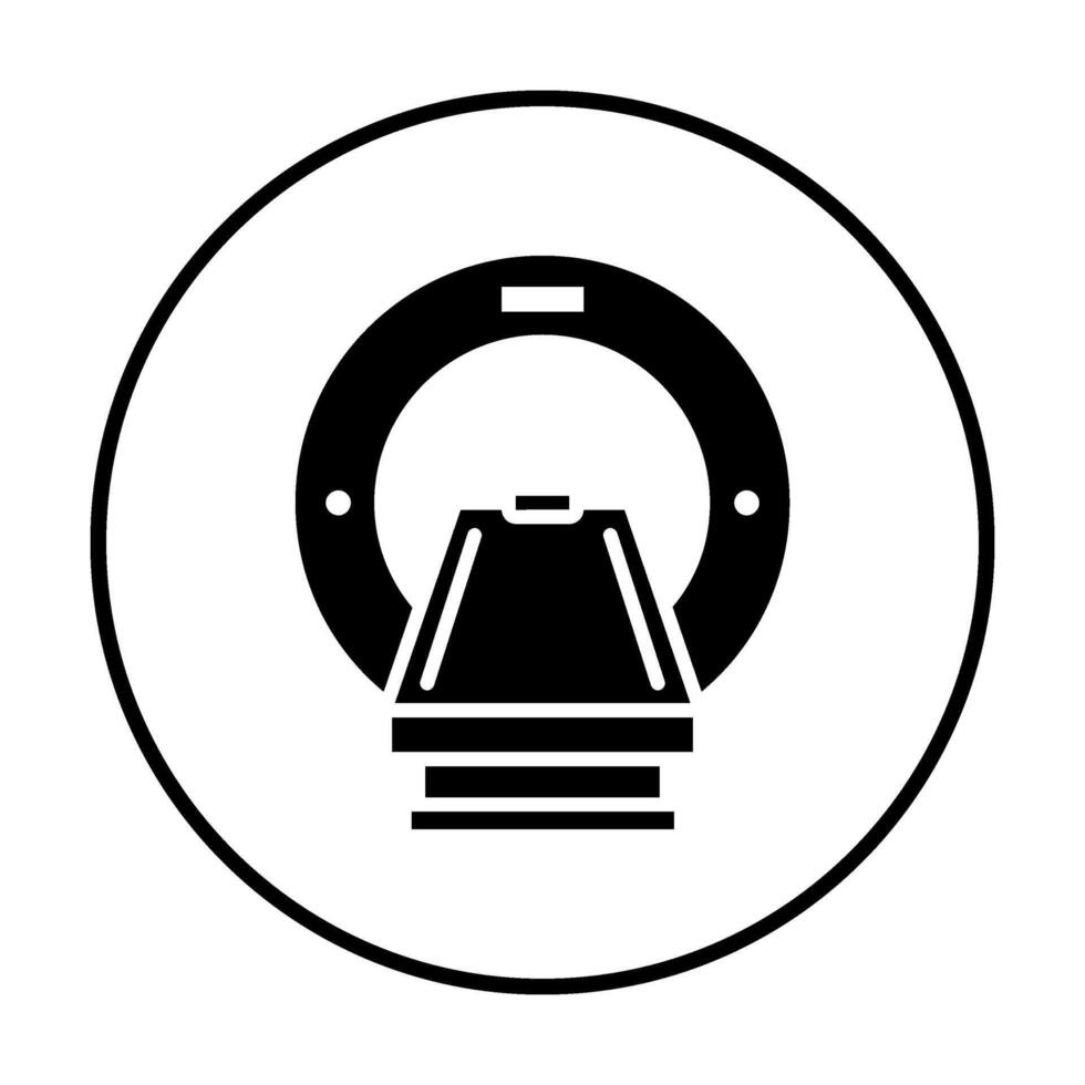 MRI diagnostics icon for neurology orthopedic and full-body scan visuals vector