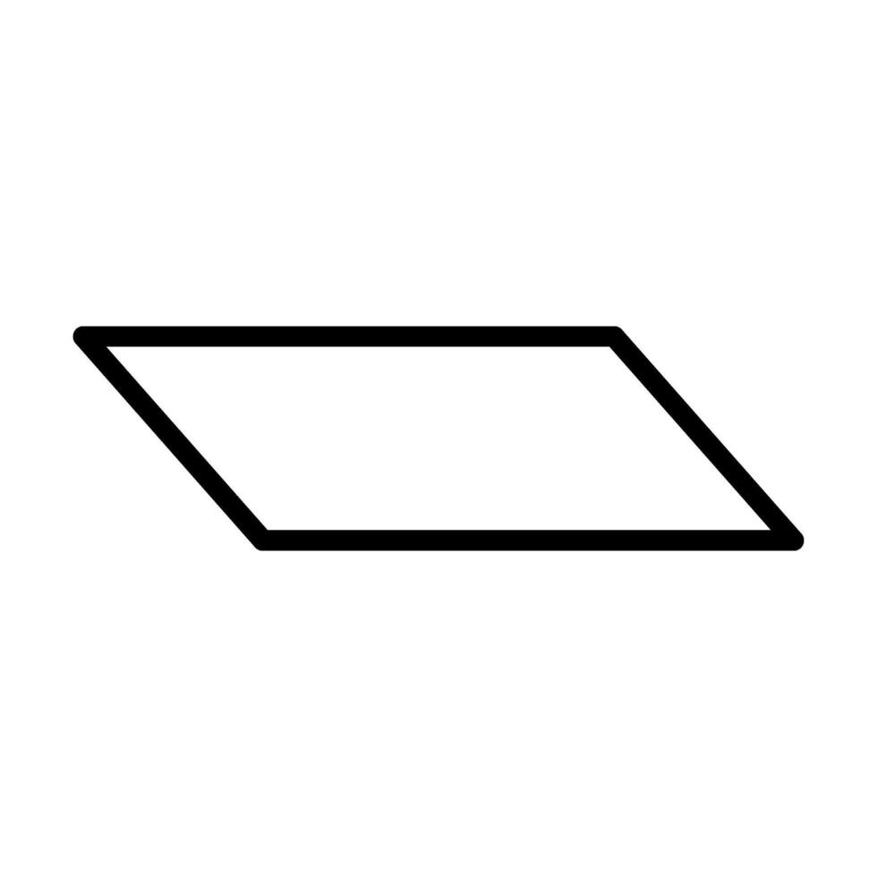 parallelogram shape illustration graphic. basic shape perfect for preschool learning for children and good for mathematics. vector