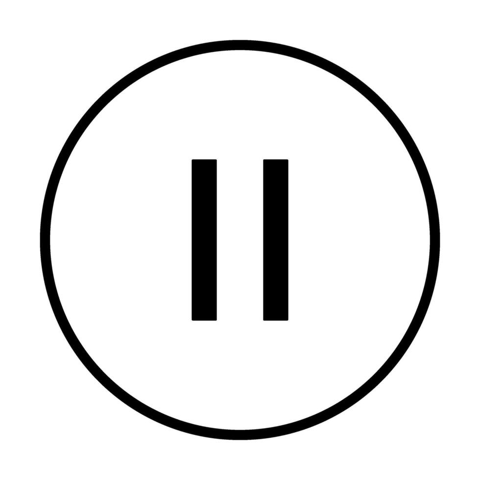 Pause icon, illustration. Flat design style. pause icon illustration isolated on white background, pause icon Eps10. pause icons graphic design symbols.. vector
