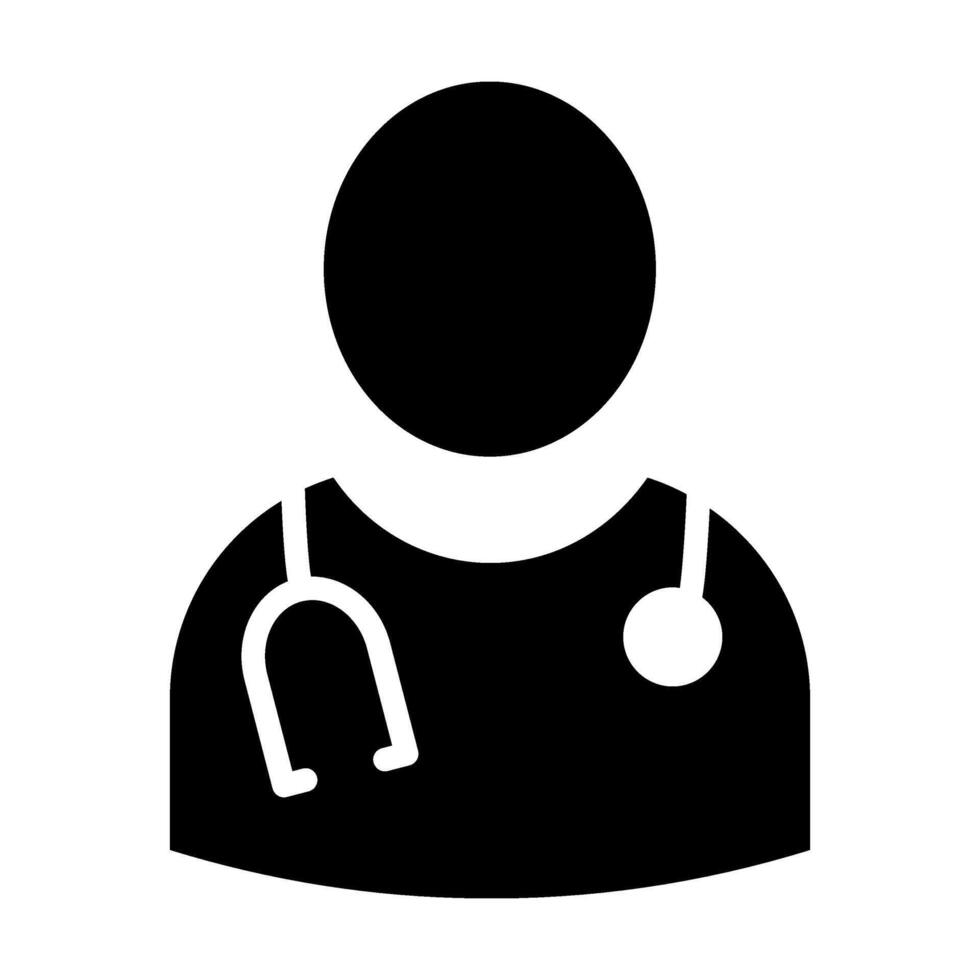 doctor Glyph Icon Background White. eps 10 vector