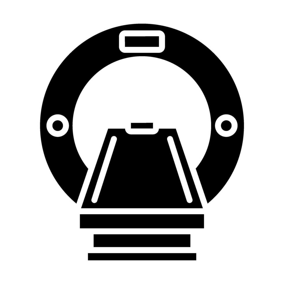 MRI machine icon. Magnetic resonance imaging machine isolated on background illustration. vector
