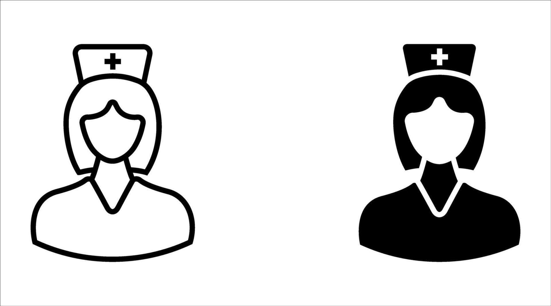 Nurse Icon set , Medical Assistant icon design vector