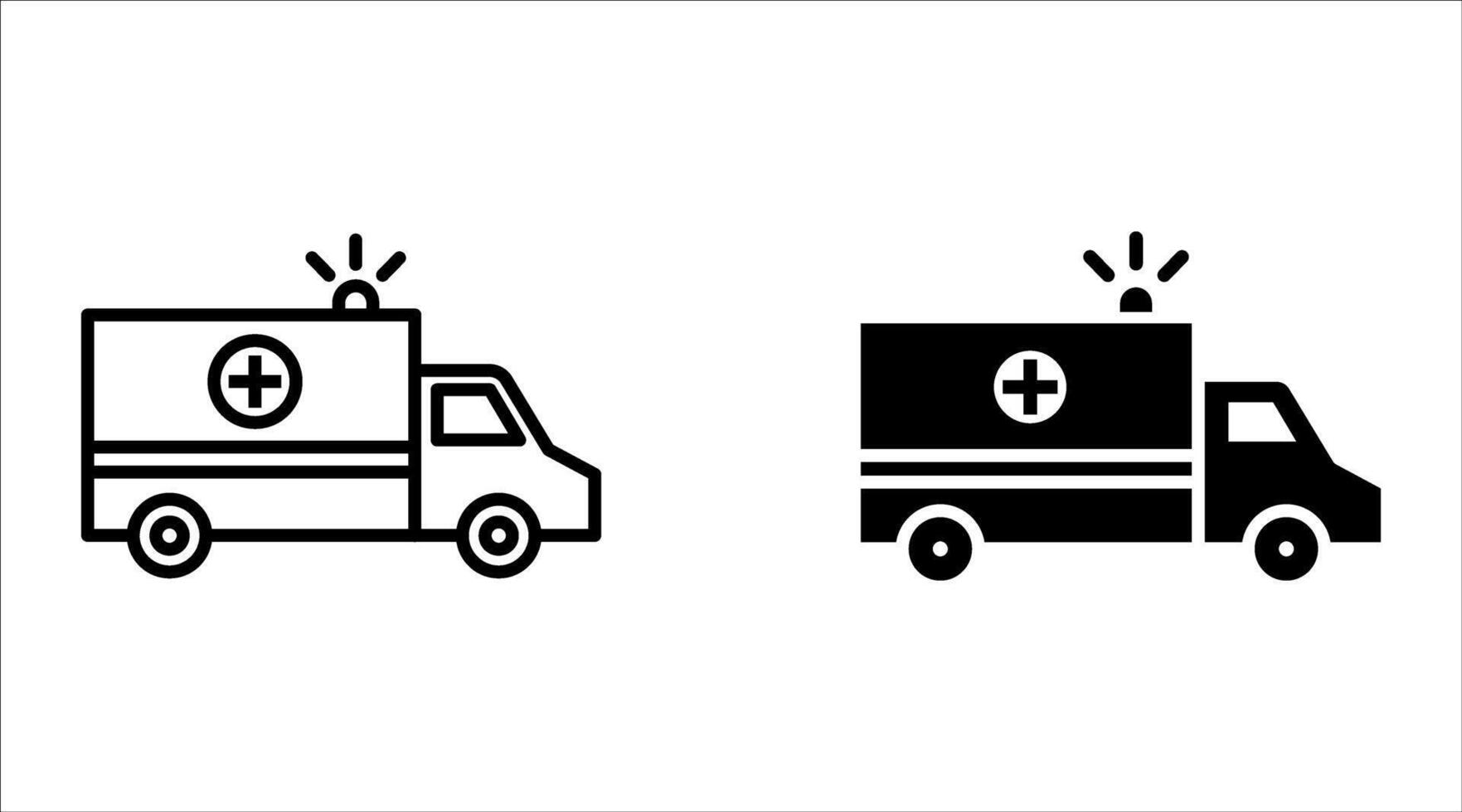 Ambulance icon set, on white background, eps 10. vector
