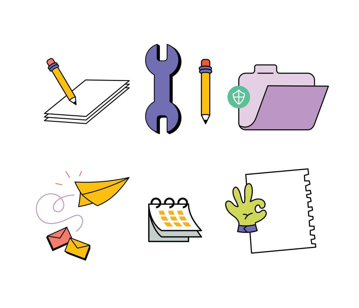 Business management set of modern Marketing Business illustration vector