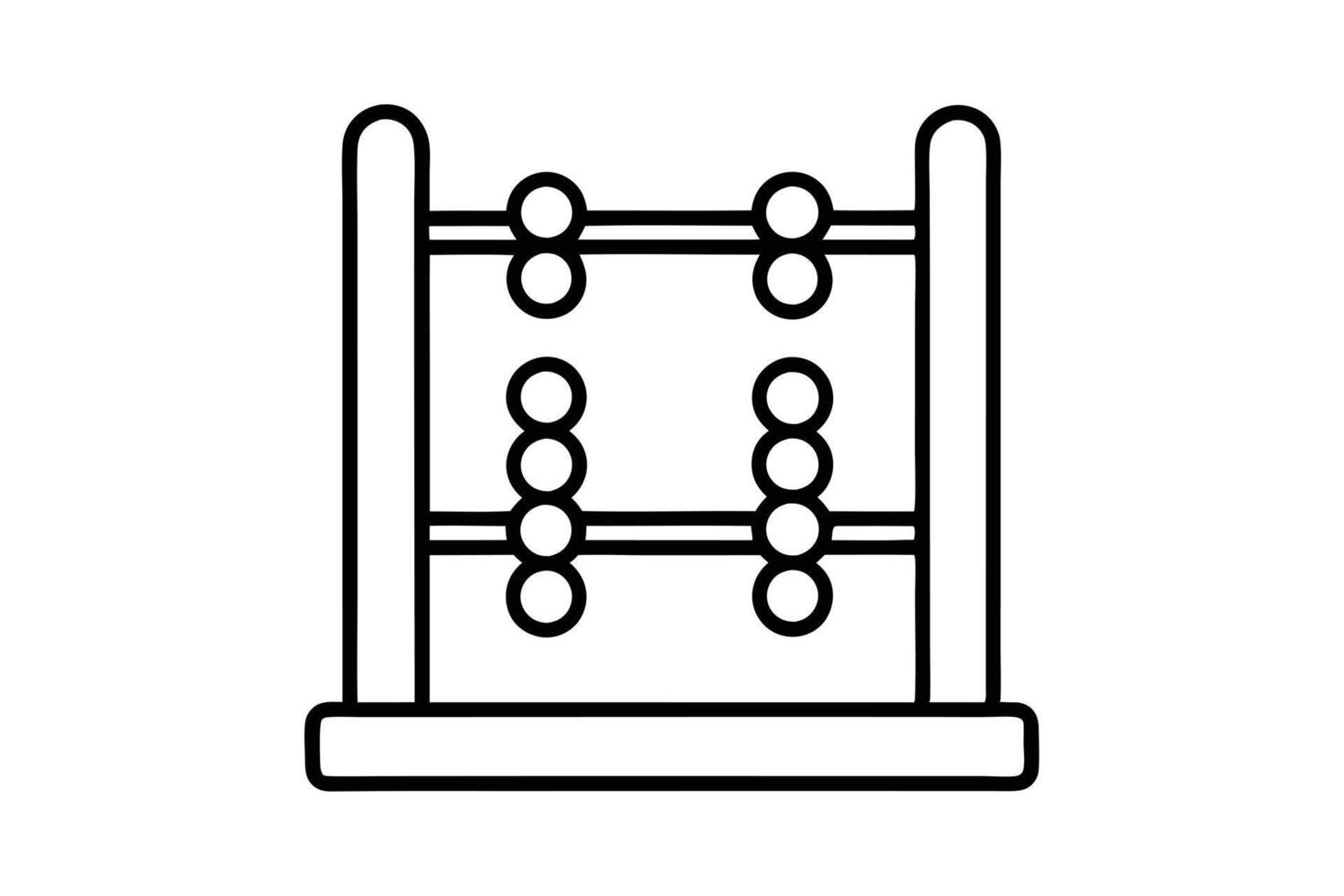 A Illustration of an abacus isolated on white background vector