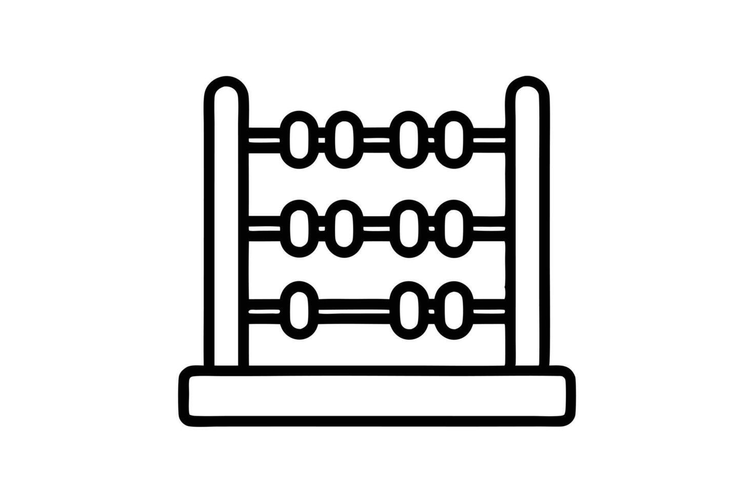 Illustration of an abacus isolated on white background vector