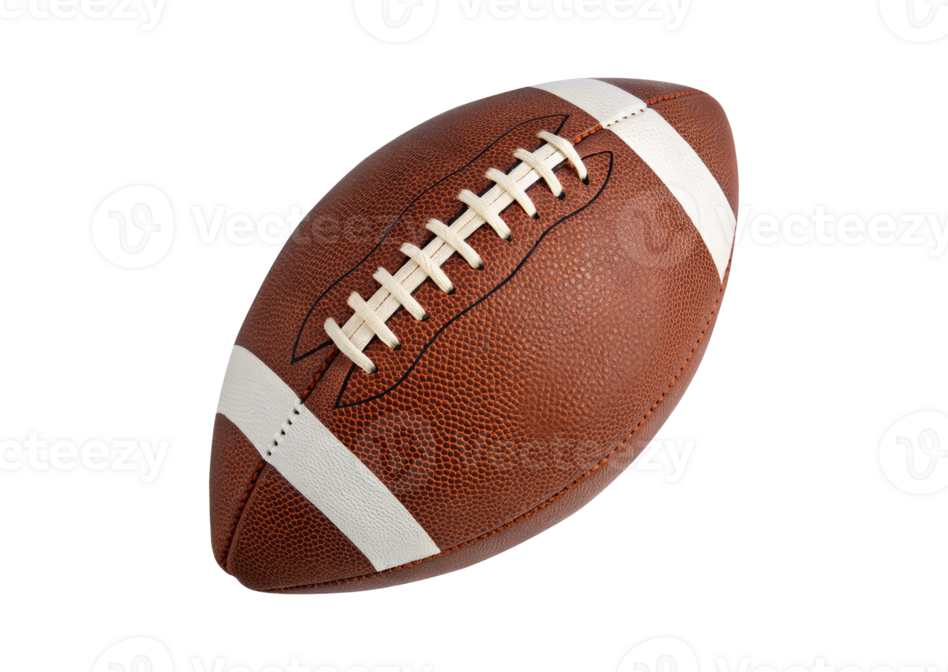 Top view of American football ball isolated on a transparent background sport concept png