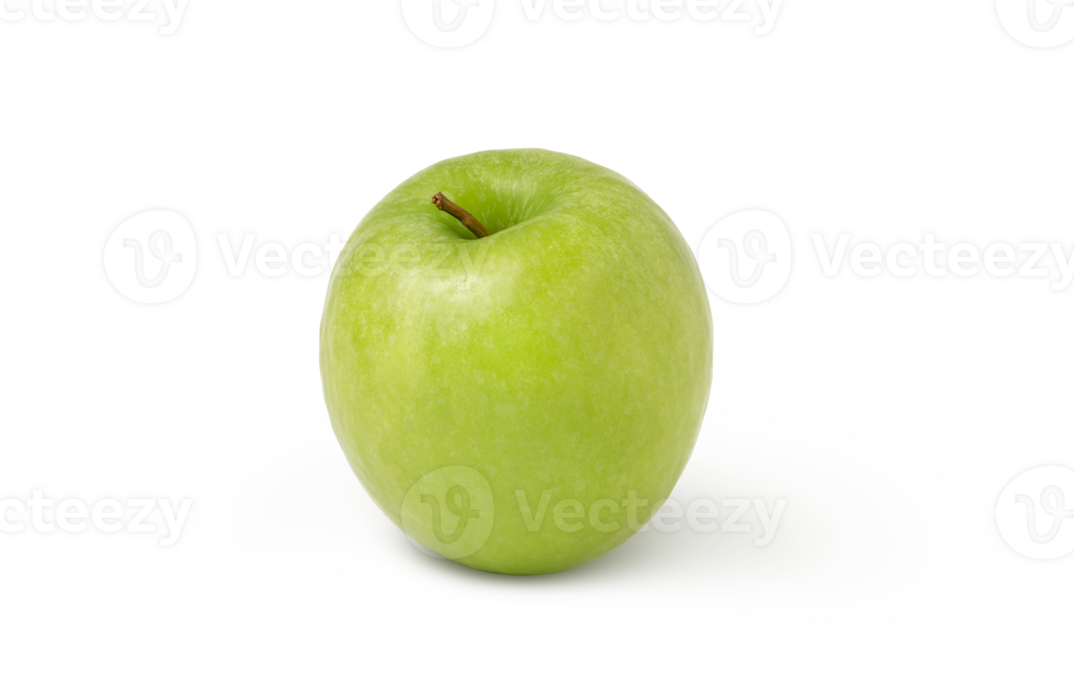 Green fresh apple isolated, clipping path, full depth of field png