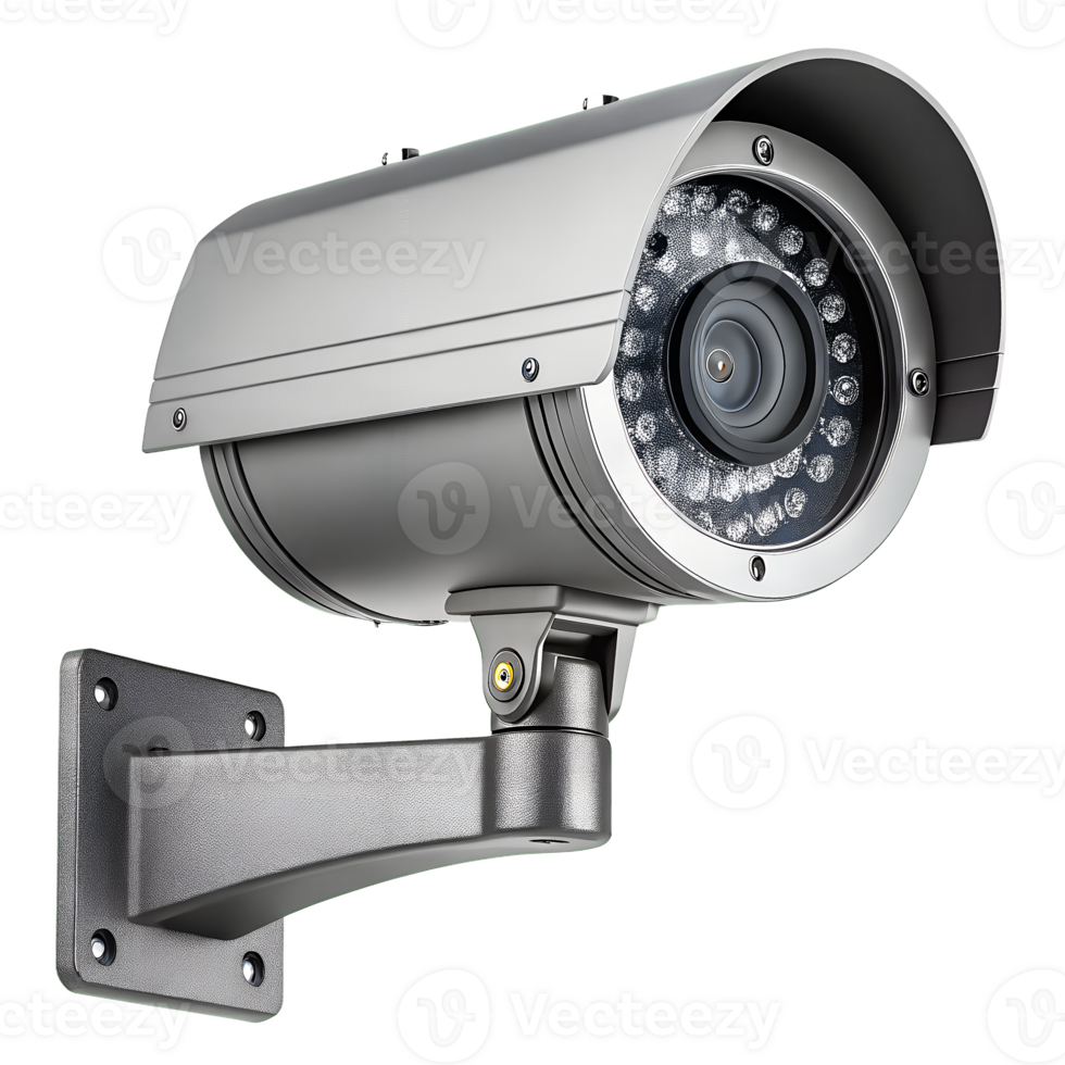 CCTV Camera, Realistic Wall Mounted CCTV surveillance camera, Modern Security Camera Mounted on Wall. png