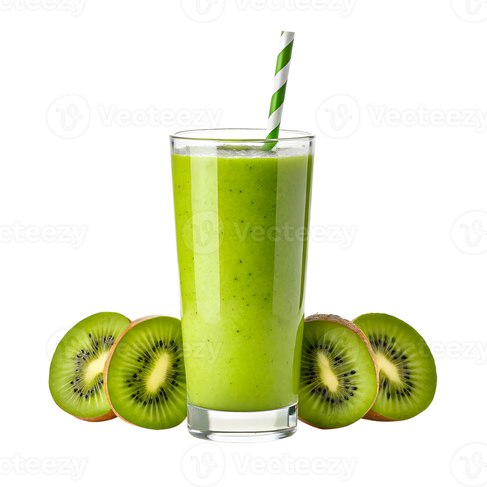 Kiwi Green Healthy Juice Smoothie with straw, Chill Fresh Kiwi Smoothie in clear Glass with Straw, Summer time Refreshing. png