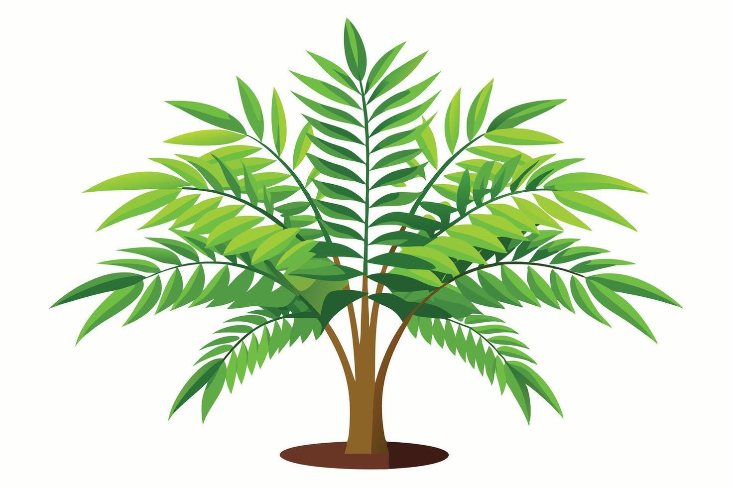 Vibrant illustration of a lush fern-like plant. vector