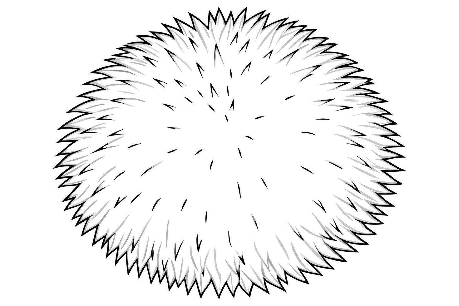 Abstract illustration of a fluffy, circular texture. vector