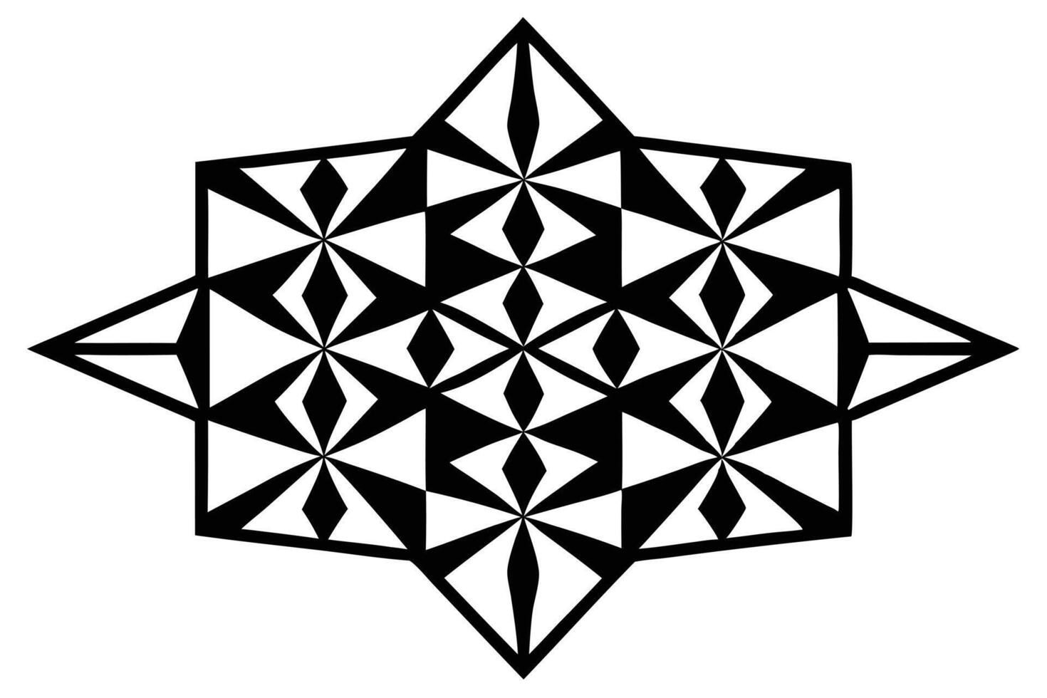 Intricate Geometric Design, perfect for patterns, logos, or backgrounds vector