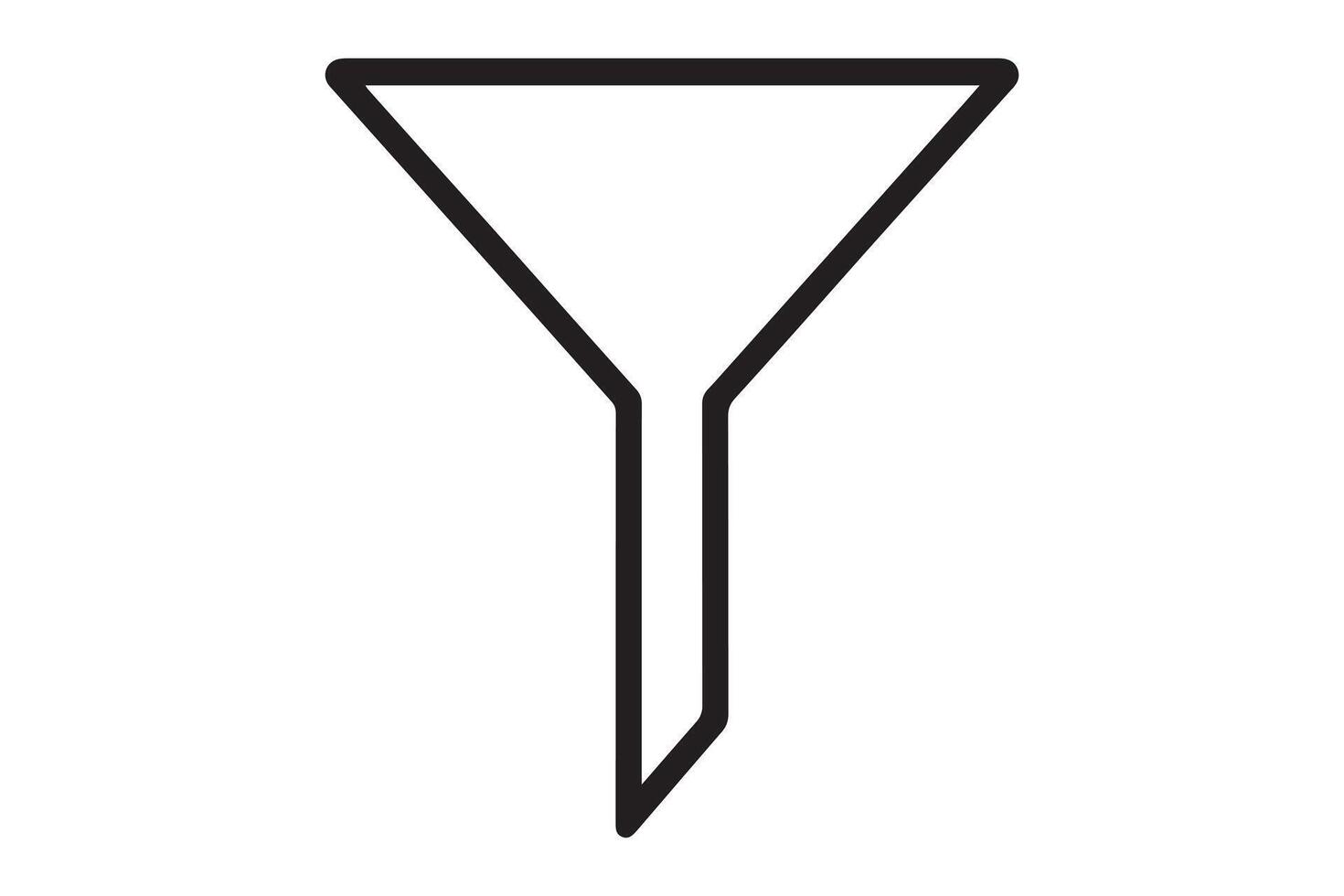 Simple Line Drawing of a Funnel vector