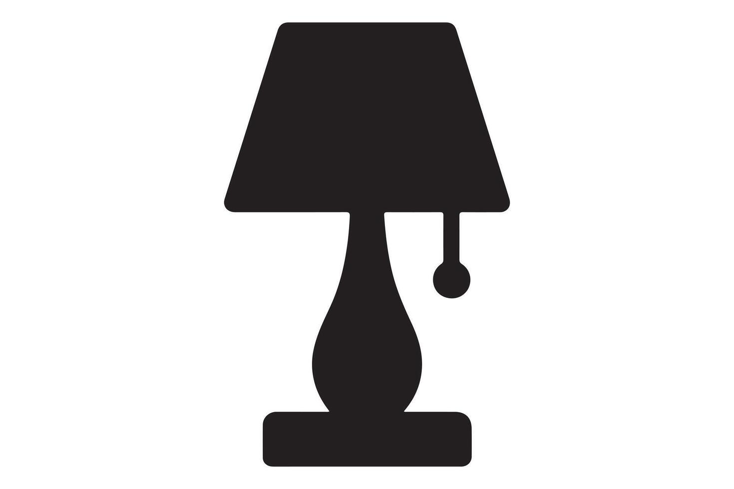 Simple Silhouette of a Table Lamp vector