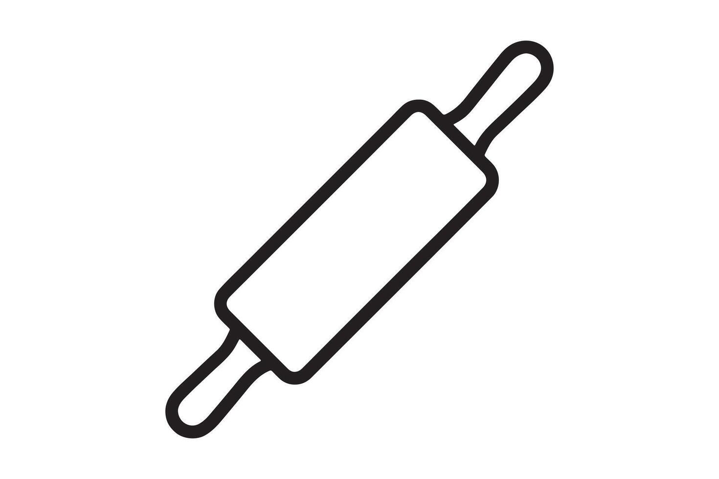 Simple Line Icon of a Rolling Pin for Culinary Design vector