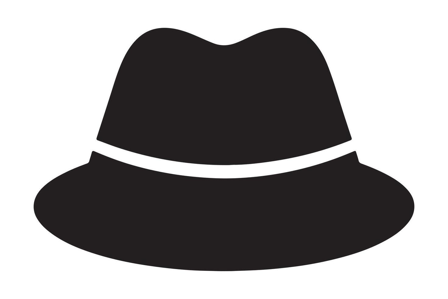 Simple Illustration of a Classic Fedora Hat vector