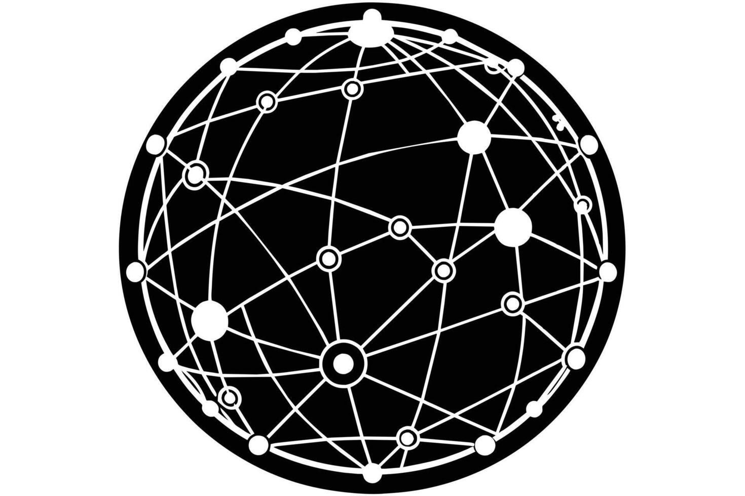 global red un simbólico representación de interconexión vector