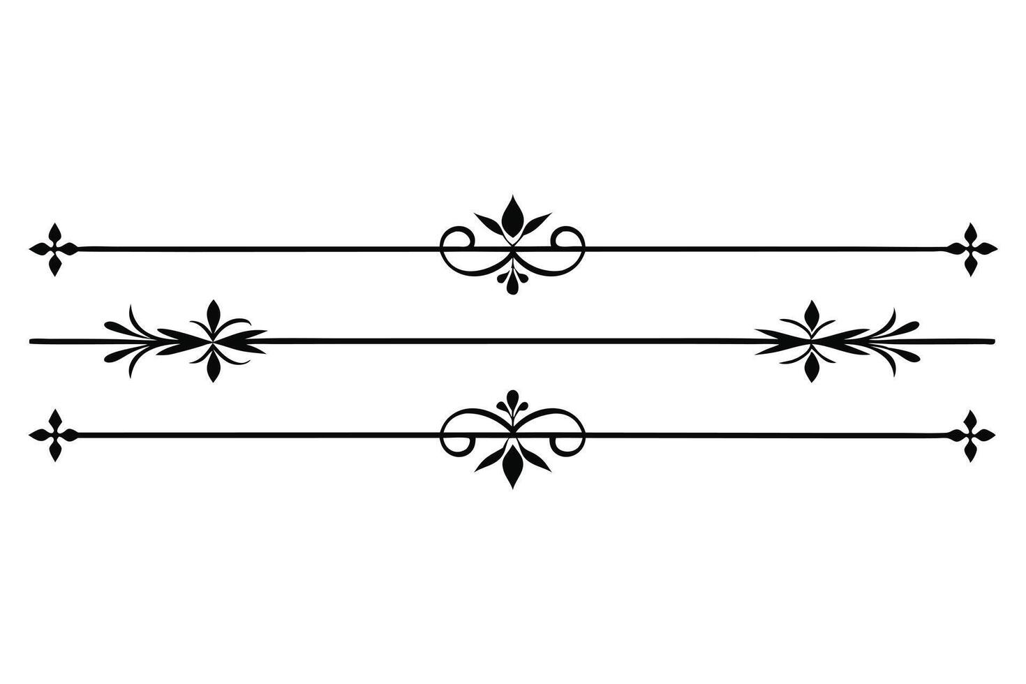 Elegant Black and White Divider Set for Design Elements vector