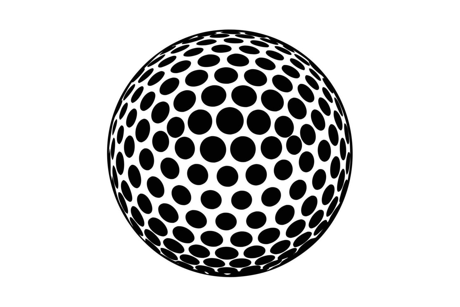 Abstract sphere with dotted texture. vector