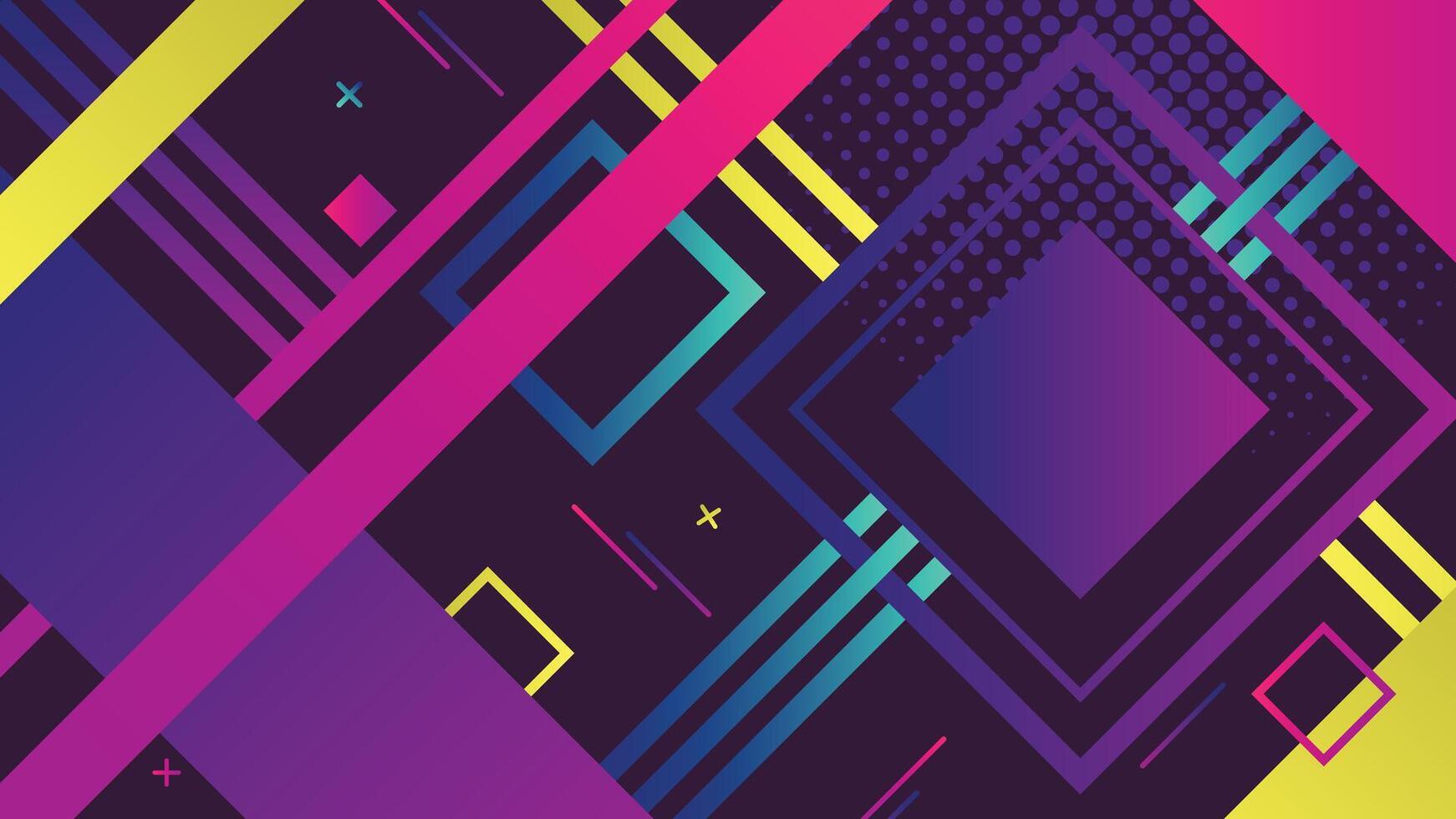 Modern abstract background featuring geometric shapes diagonal lines and bright gradient colors ideal for digital design posters web themes and graphic projects vector