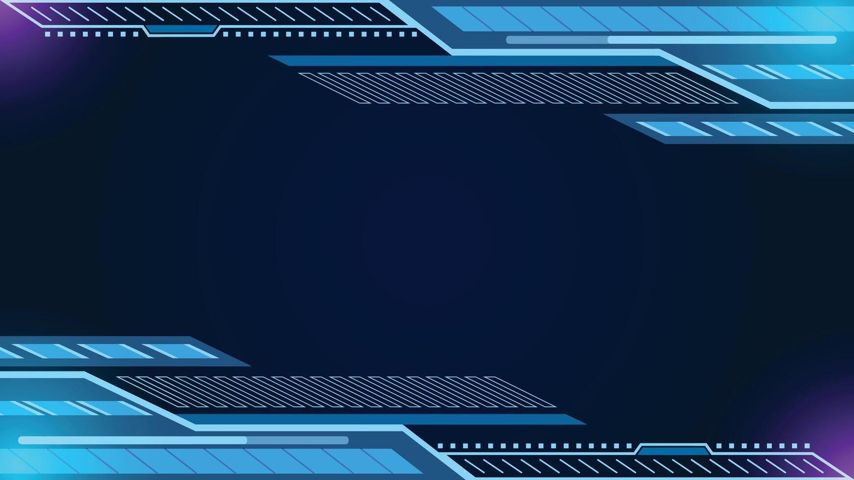 High tech abstract background featuring glowing blue elements with a futuristic design and dark theme perfect for presentations gaming dashboards and sci fi graphics vector