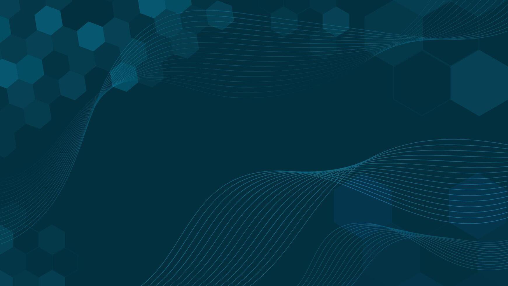 Futuristic abstract design featuring wave lines glowing particles and subtle hexagonal shapes ideal for technology and innovation themed digital projects and presentations vector