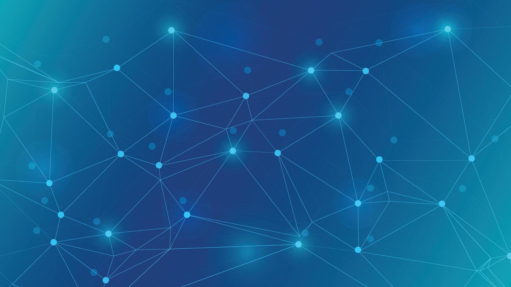 Modern digital background featuring connected network points and glowing nodes on a blue gradient vector
