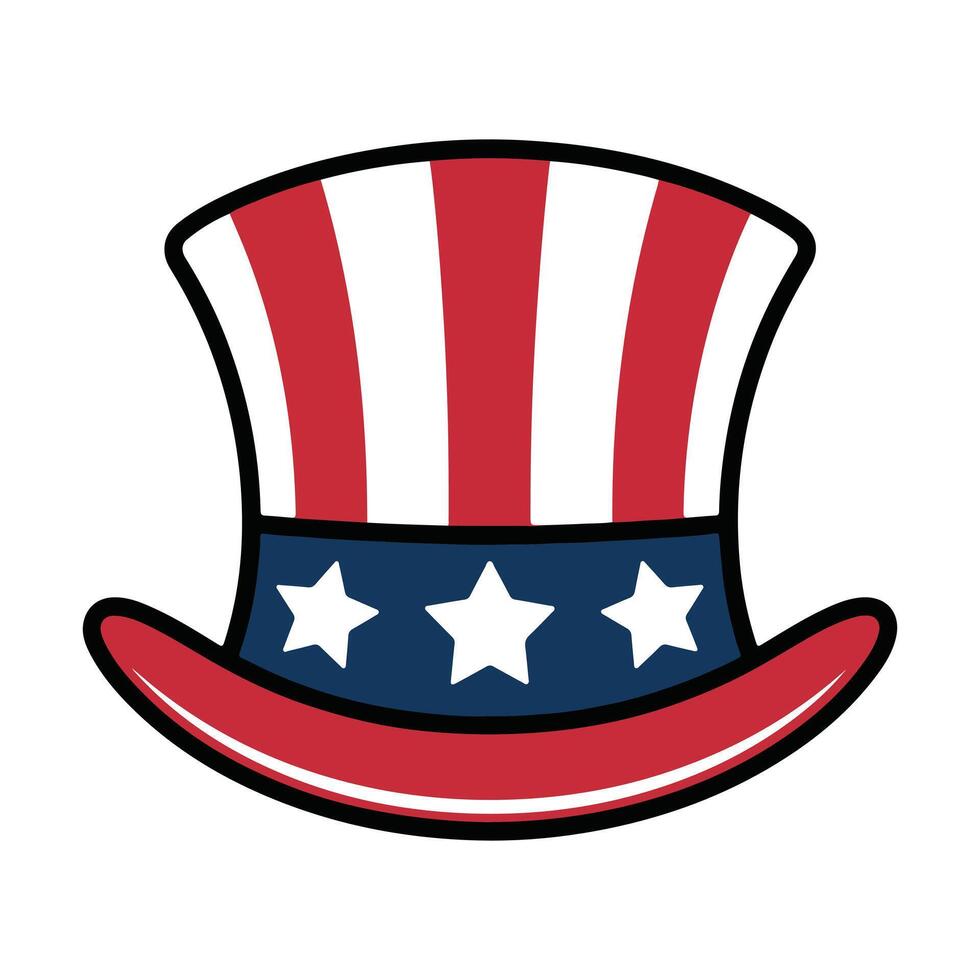 Uncle Sam Hat for Patriotic Projects vector