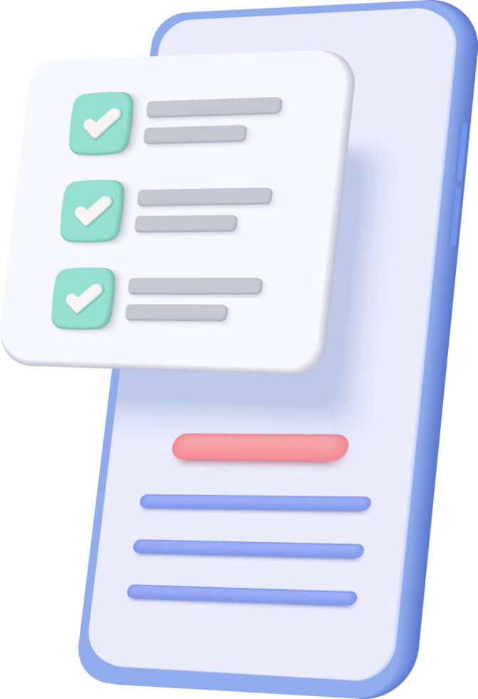 3d check mark icon. check list button choice for right, success, tick, accept, agree on application png