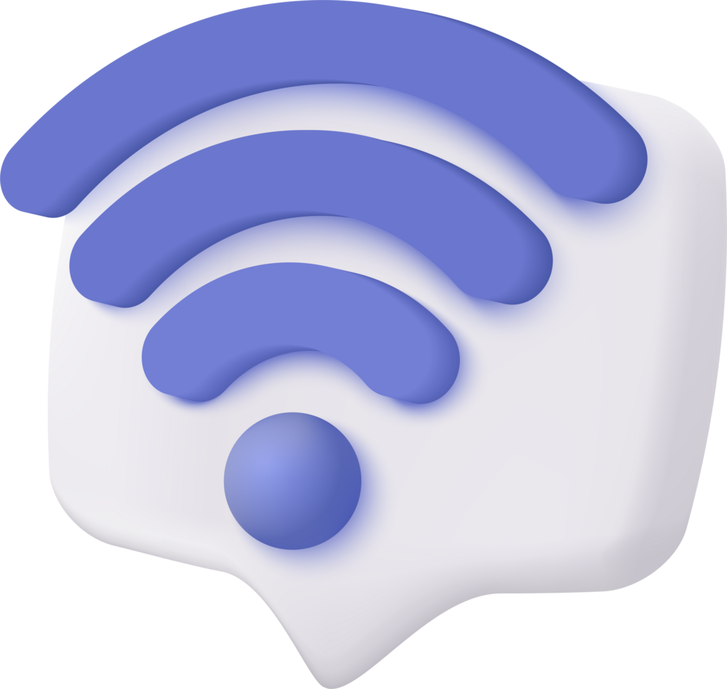 3d icon wireless and sharing network on internet. Hotspot access point for coverage. Broadcasting area join with WiFi png