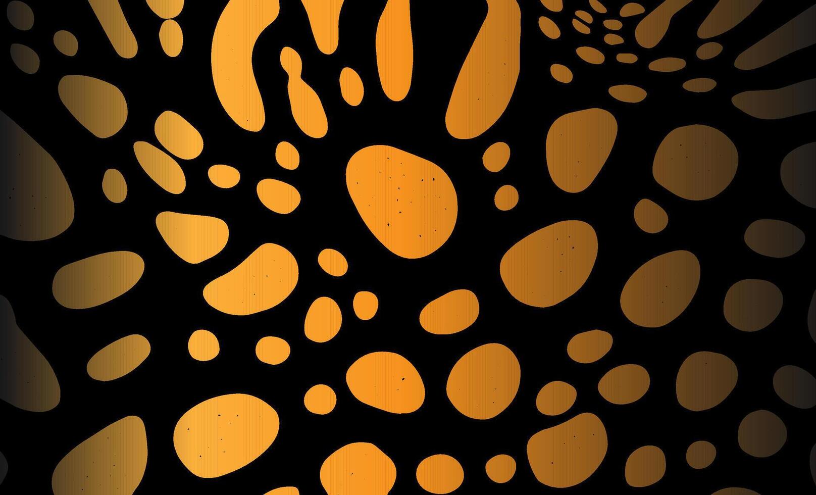 a black and orange abstract pattern with spots vector