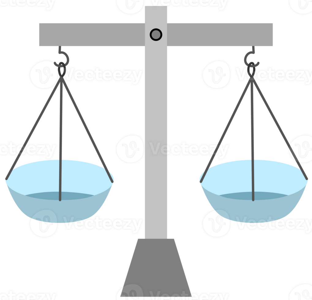 two arm scales or equal arm balance png