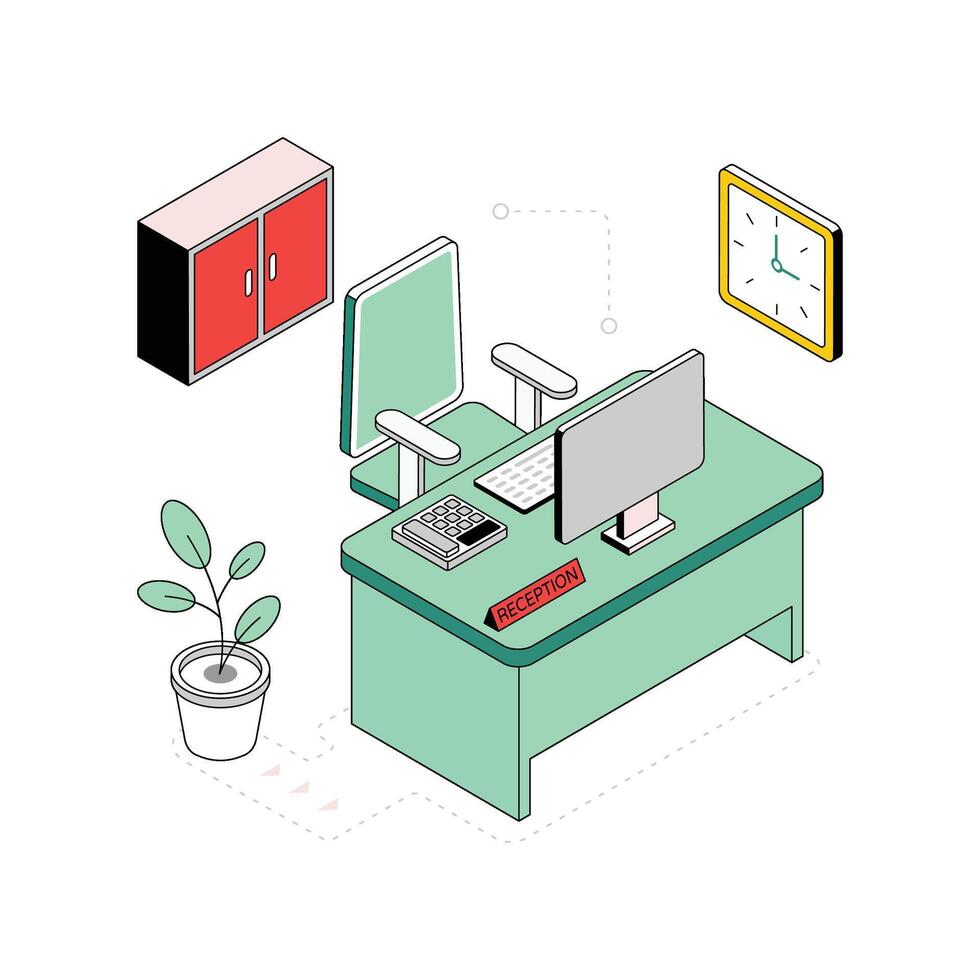 clock setup isometric Style Illustration. EPS 10 file vector
