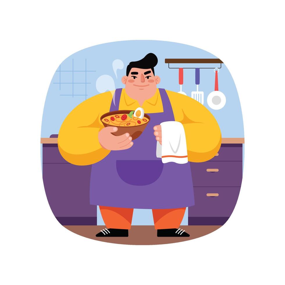 Serving food illustration. EPS 10 File vector