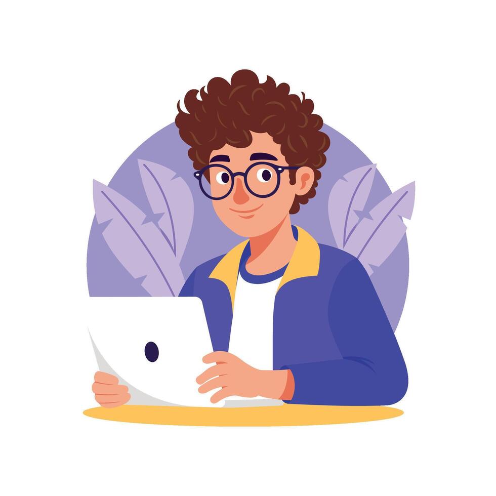 Smiling Illustration. EPS 10 File vector