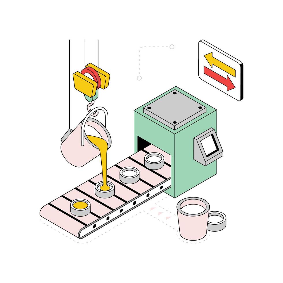 Paint Factory Isometric Style Illustration. EPS 10 File vector