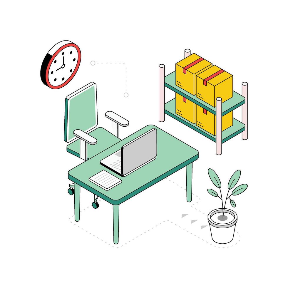 Inventory Office Isometric Style Illustration. EPS 10 File vector