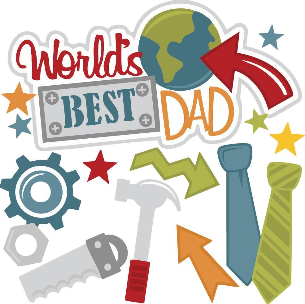 world's best dad clip art vector